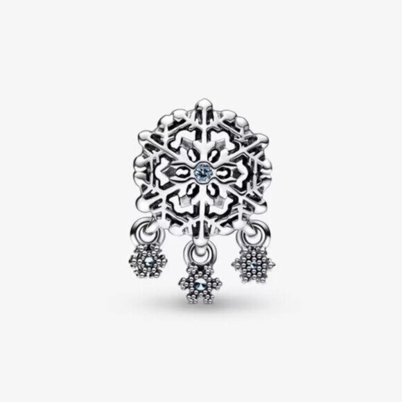 🌺Pandora Icy Snowflake Drop Charm - Picture 2 of 4